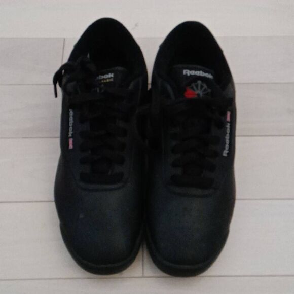 Reebok Women's Classic Princess Aerobics Low-Cut Sneakers Shoe, Black Size 9 - Picture 2 of 7